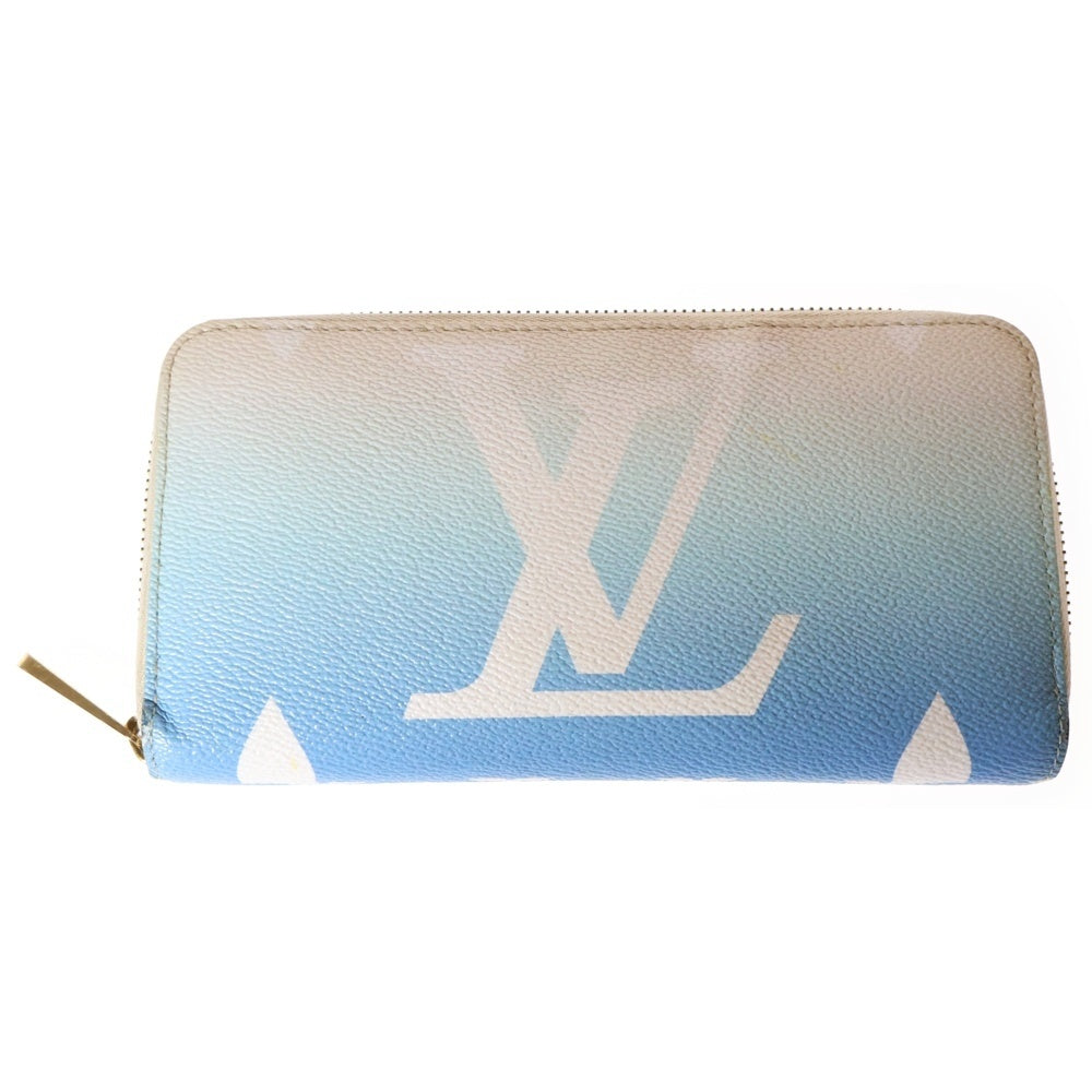 LOUIS VUITTON(ルイヴィトン) M80360 モノグラム ジッピーウォレット バイザプール ラウンドファスナー 長財布 ブルー/ホワイト ICチップ反応有り