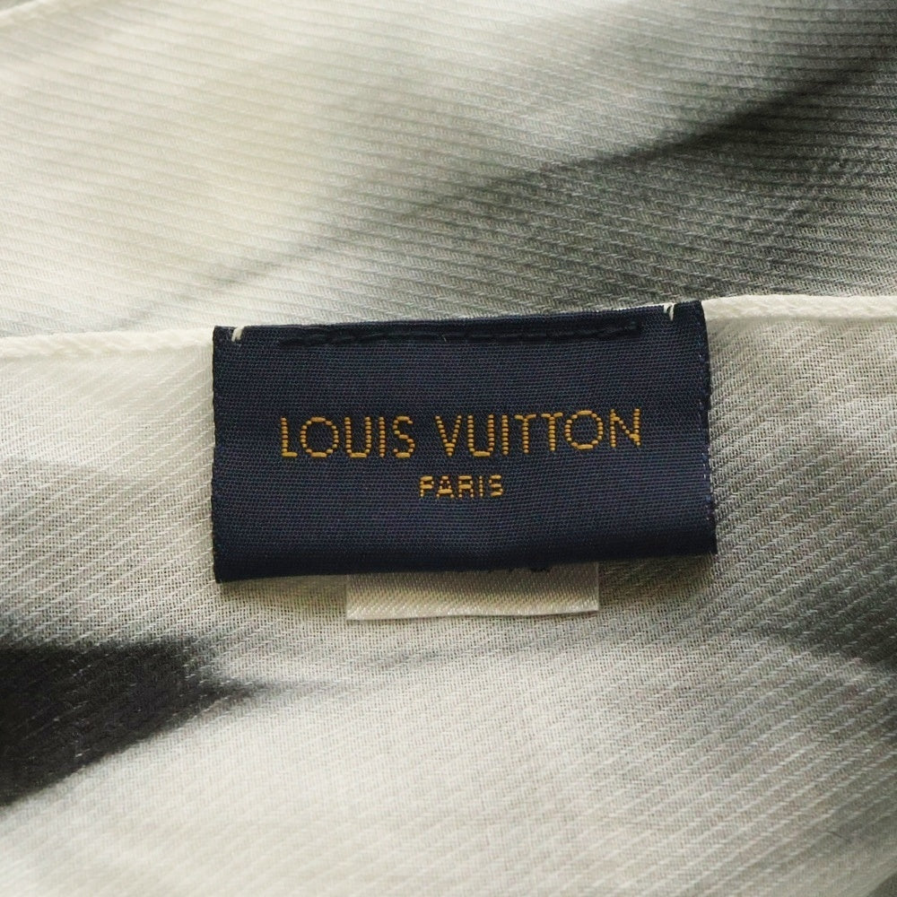 LOUIS VUITTON(ルイヴィトン) FF0198 MP2325 エトール タイダイ シルク混スカーフ ホワイト/ブラック