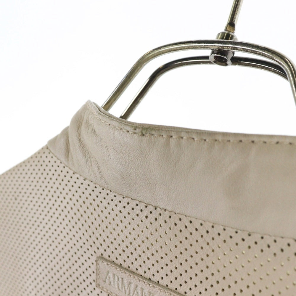 ARMANI JEANS(アルマーニ ジーンズ) レザーボンバージャケット ベージュ B73FA C6