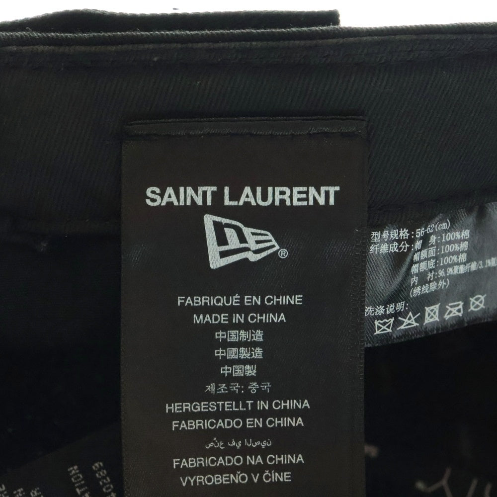 SAINT LAURENT PARIS(サンローランパリ) ×NEW ERA 9FORTY YSL 687687YCL361000 モノグラム キャップ YSLロゴ 帽子 ブラック