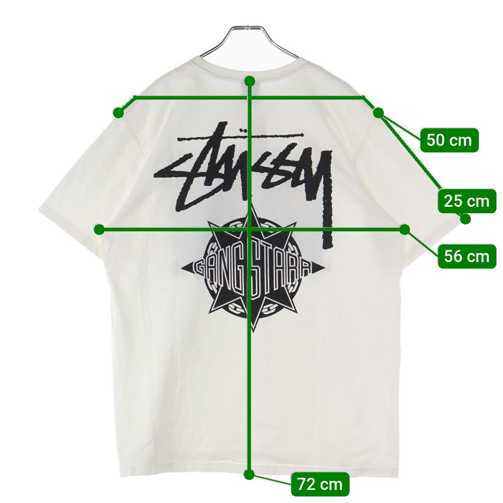 STUSSY(ステューシー) × Gang Starr Take It Personal Tee ギャングスター テイクイットパーソナル 半袖Tシャツ カットソー ホワイト