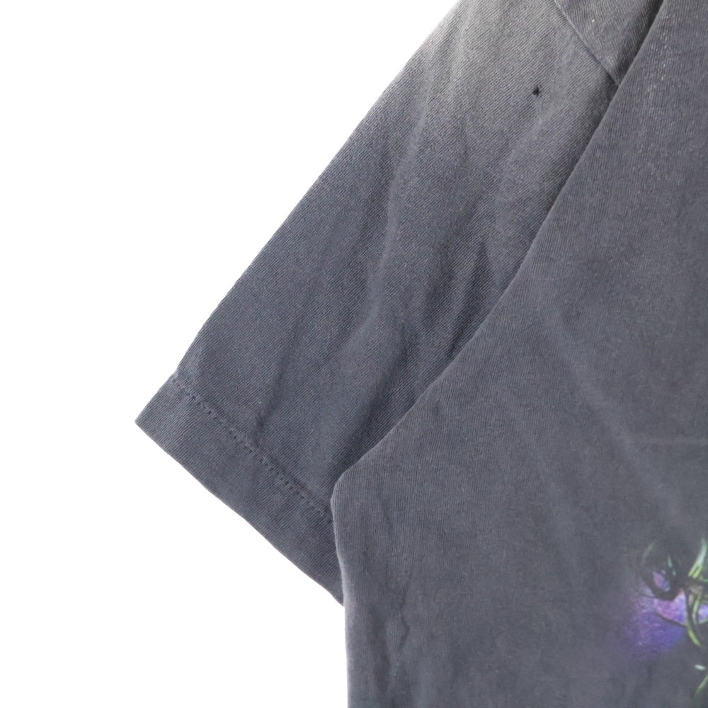 SAINT MICHAEL(セントマイケル) ×The Dark Knight JOKER ヴィンテージ加工 ジョーカープリント半袖Tシャツ カットソー チャコールグレー SM-HR8-0000-C53