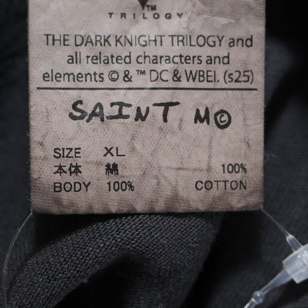 SAINT MICHAEL(セントマイケル) ×The Dark Knight JOKER ヴィンテージ加工 ジョーカープリント半袖Tシャツ カットソー チャコールグレー SM-HR8-0000-C53