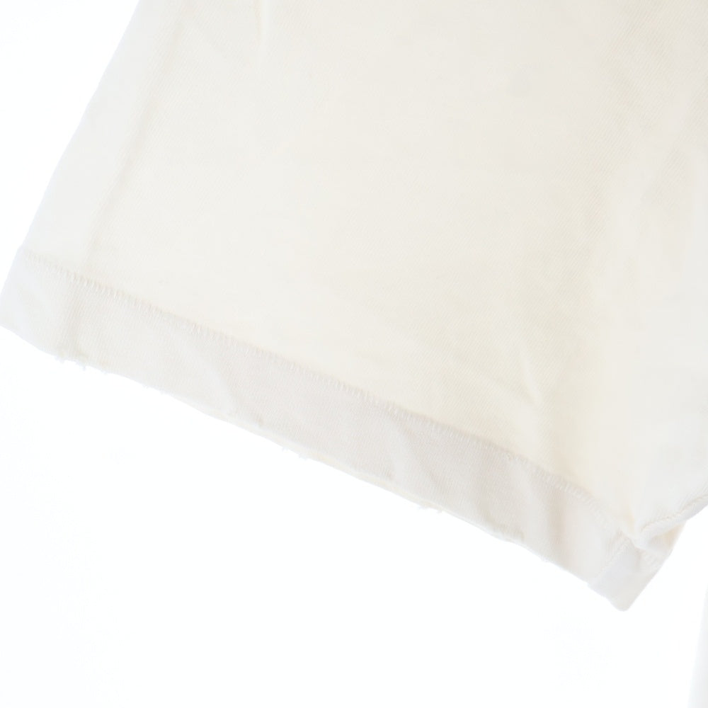 ASKYURSELF(アスクユアセルフ) ヴィンテージ ビッグロゴ 半袖Tシャツ カットソー ホワイト/ブルー