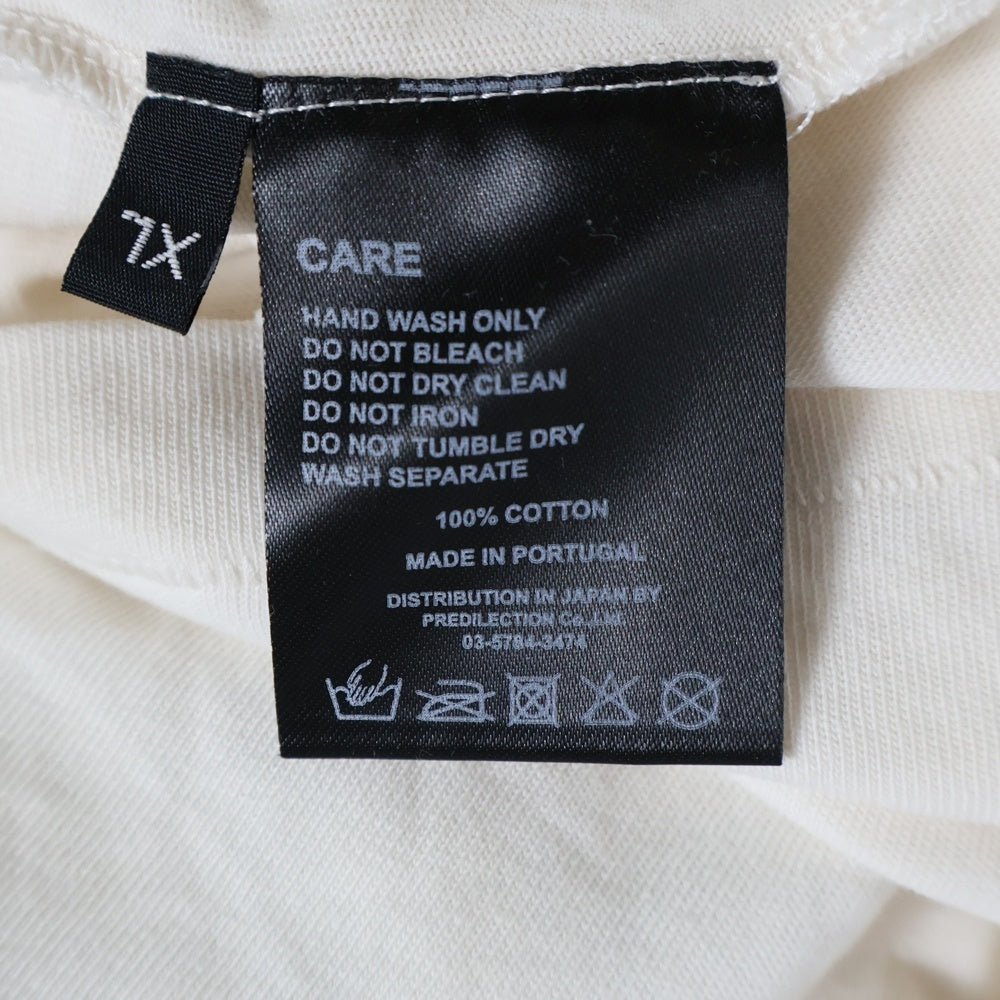 ASKYURSELF(アスクユアセルフ) ヴィンテージ ビッグロゴ 半袖Tシャツ カットソー ホワイト/ブルー