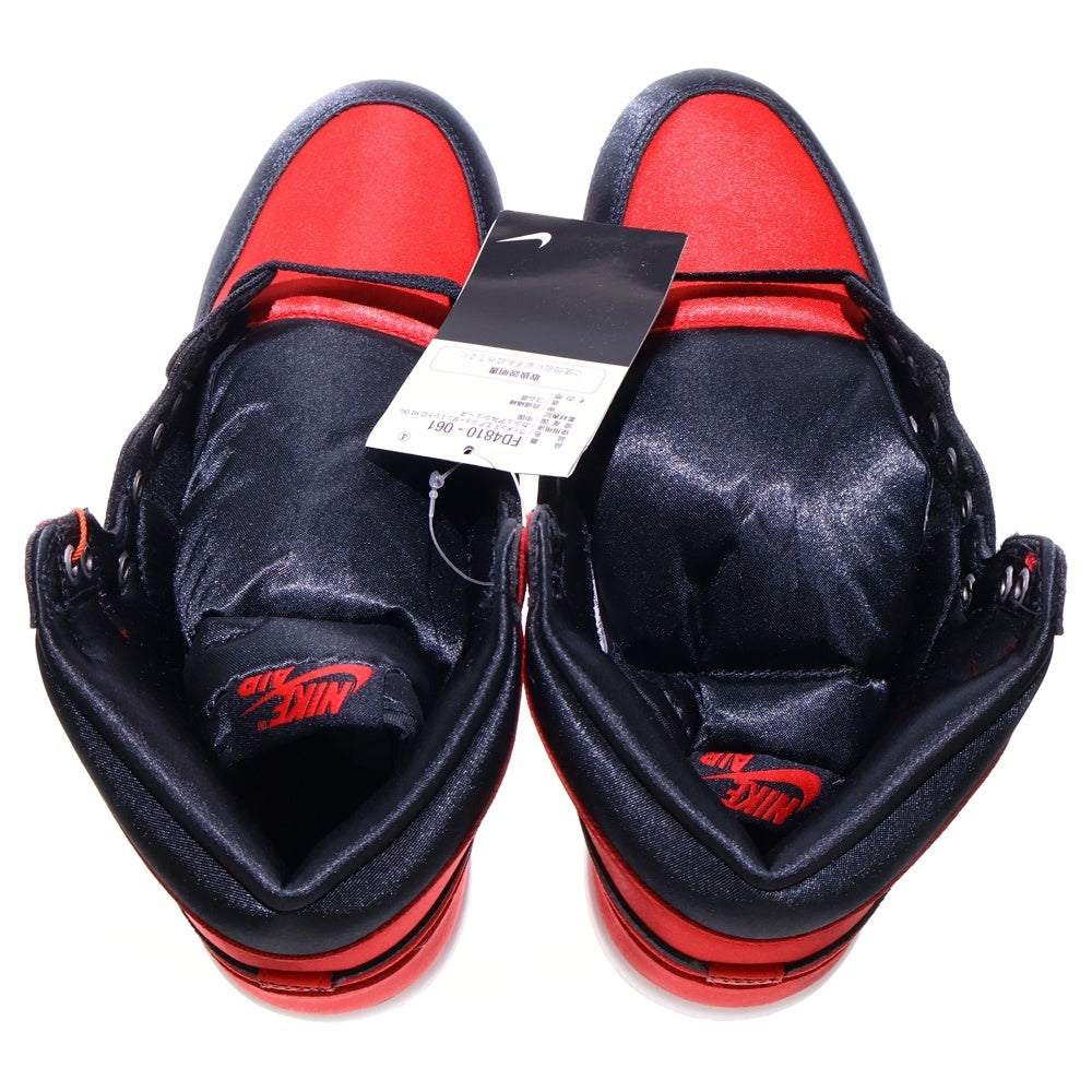 NIKE(ナイキ) WMNS AIR JORDAN 1 RETRO HIGH OG ウィメンズ エアジョーダン1 レトロ FD4810-061 ハイカットスニーカー ブラック/レッド US9.5/26.5cm