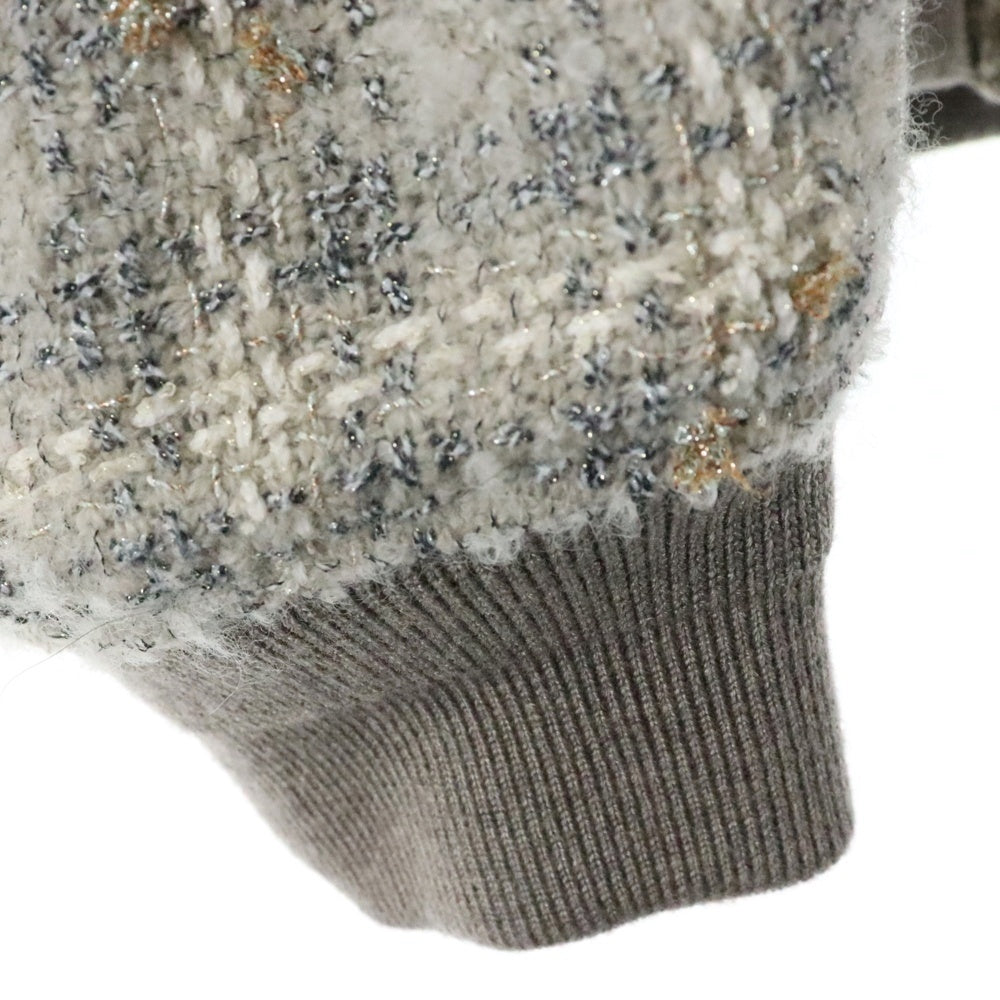 doublet(ダブレット) 23AW TWEED SOUVENIOR JACKET ジップアップツイードジャケット ブルゾン グレー 23AW07BL170