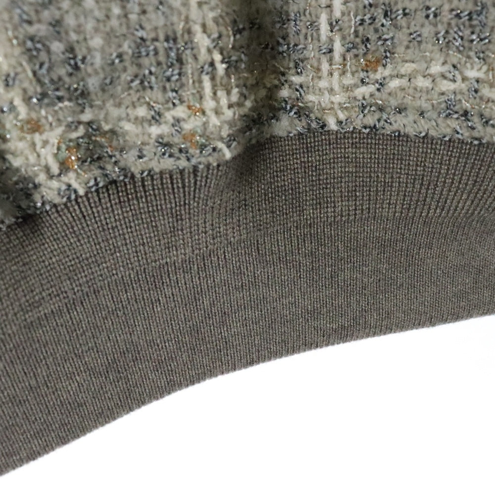 doublet(ダブレット) 23AW TWEED SOUVENIOR JACKET ジップアップツイードジャケット ブルゾン グレー 23AW07BL170