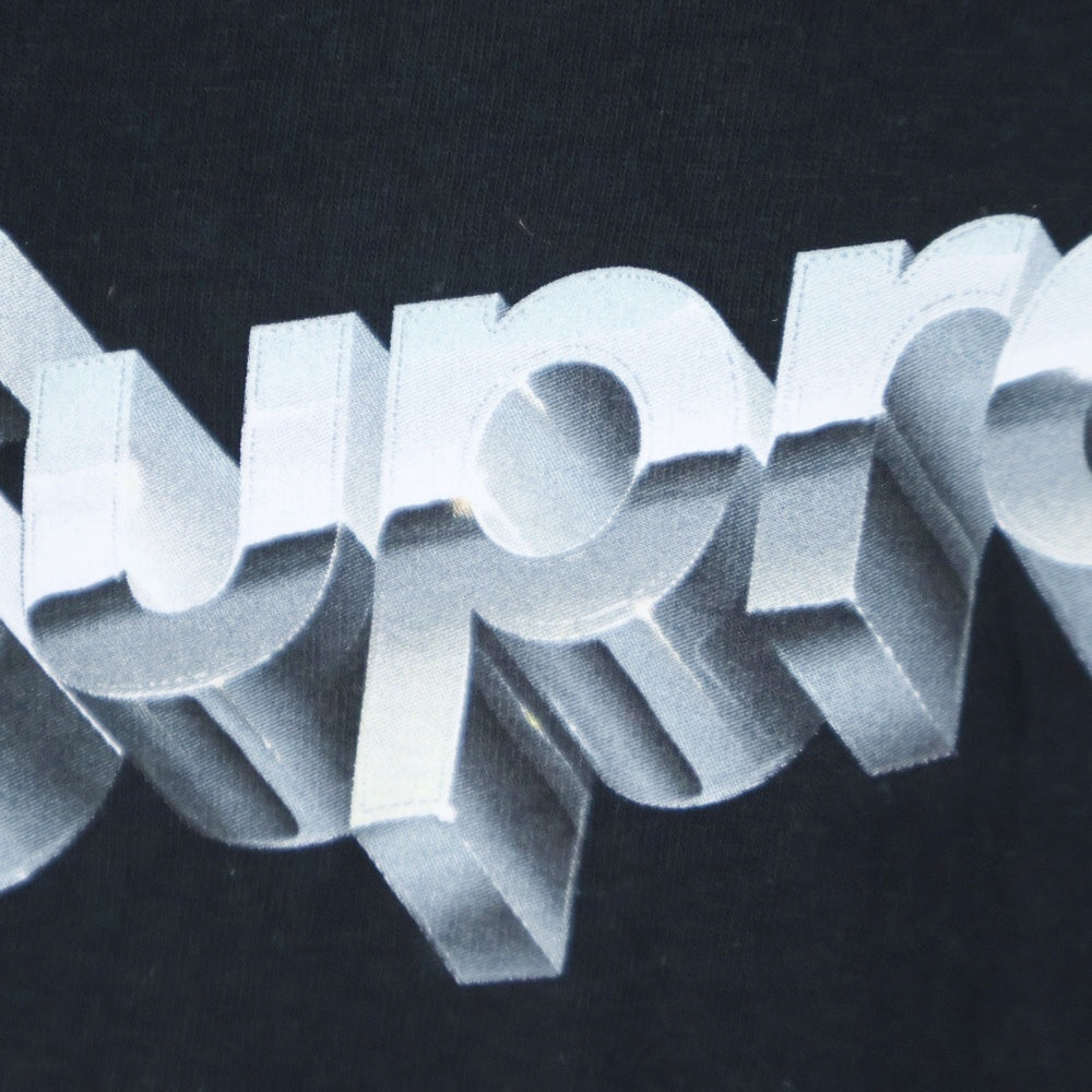 SUPREME(シュプリーム) 20SS Chrome Logo Tee クローム ロゴプリント クルーネック半袖Tシャツ カットソー ブラック