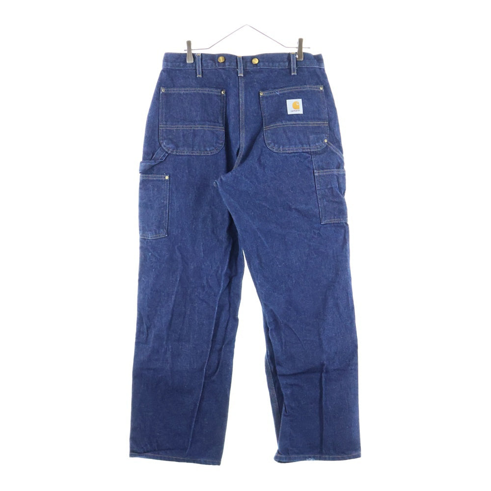 CARHARTT(カーハート) DOUBLE FRONT DENIM WORK PANT ダブルニー ボタン デニムワークパンツ インディゴ B07DNM