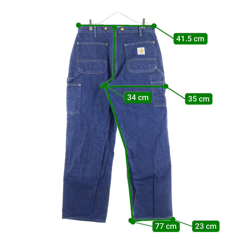 CARHARTT(カーハート) DOUBLE FRONT DENIM WORK PANT ダブルニー ボタン デニムワークパンツ インディゴ B07DNM