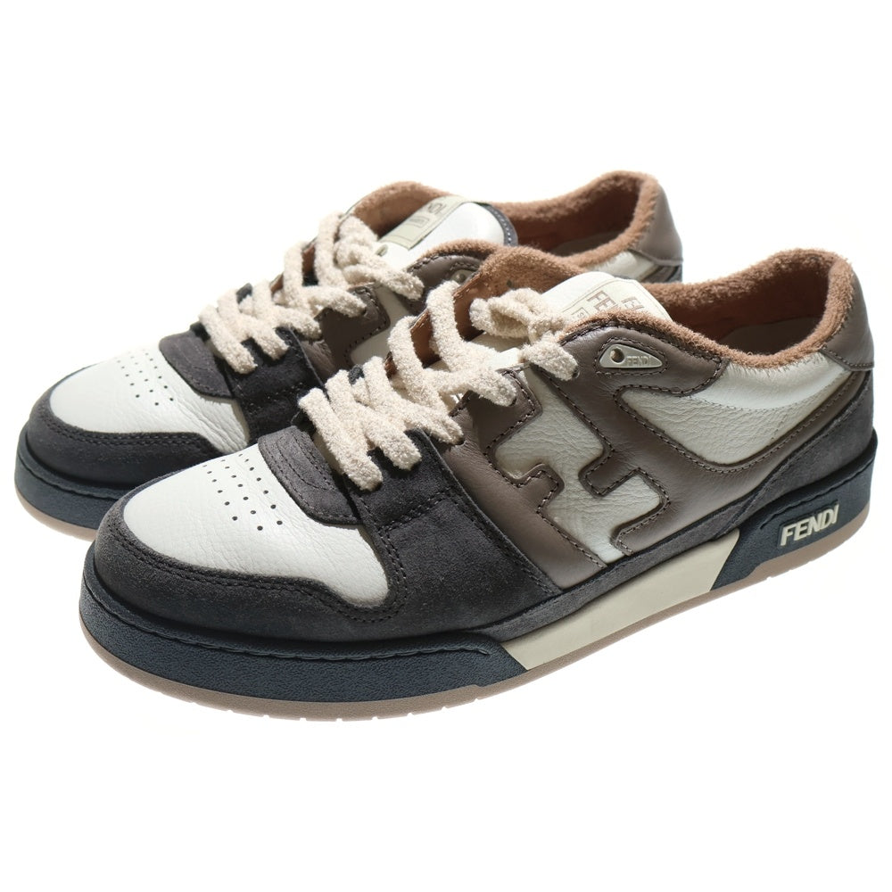 FENDI(フェンディ) MATCH SNEAKER マッチ グレースエード ローカットスニーカー シューズ ホワイト/ブラウン 7E1493AI1NF1IJF