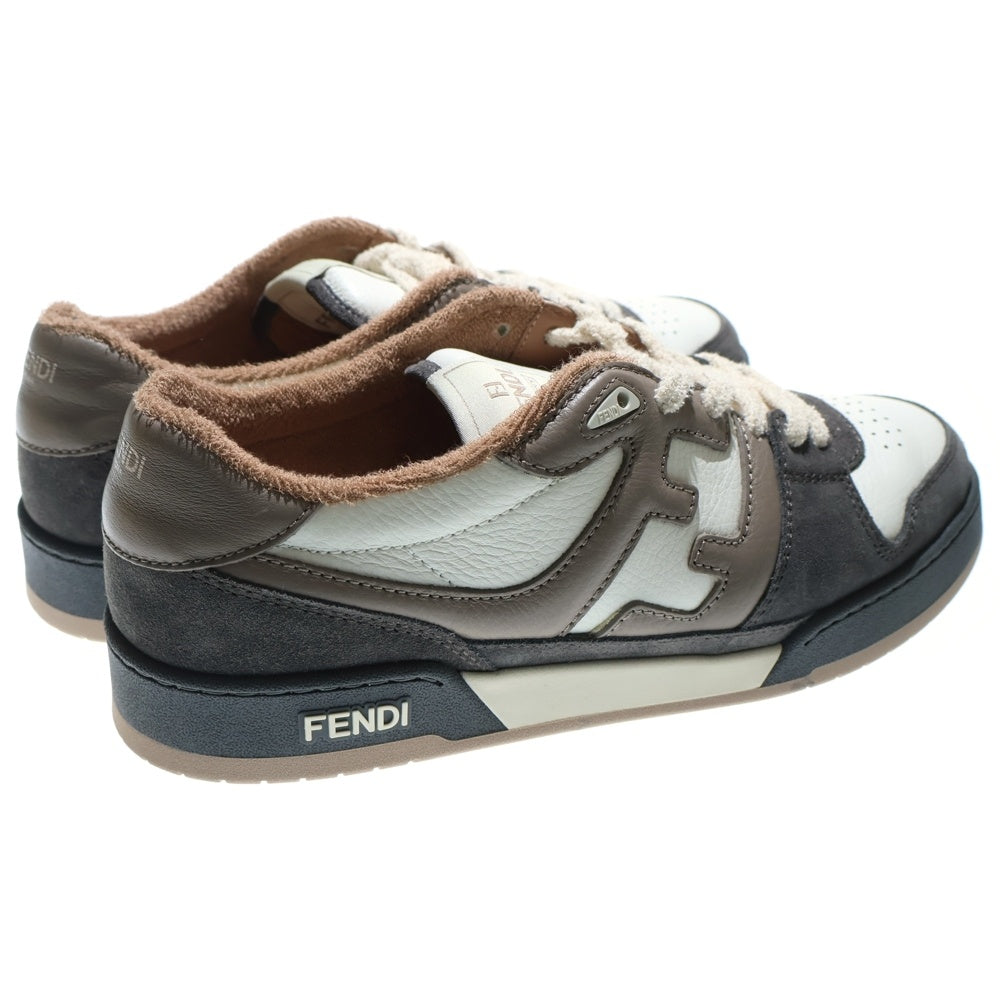 FENDI(フェンディ) MATCH SNEAKER マッチ グレースエード ローカットスニーカー シューズ ホワイト/ブラウン 7E1493AI1NF1IJF