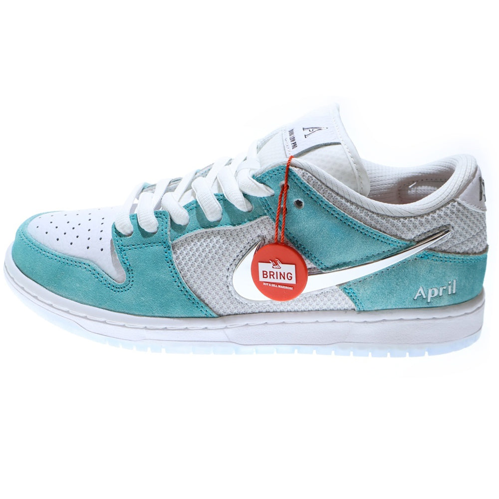 NIKE SB(ナイキエスビー) DUNK LOW PRO QS APRIL SKATEBOARDS FD2562-400 ダンク エイプリル スケートボード ローカットスニーカー ホワイト/ブルー US8.5/26.5cm