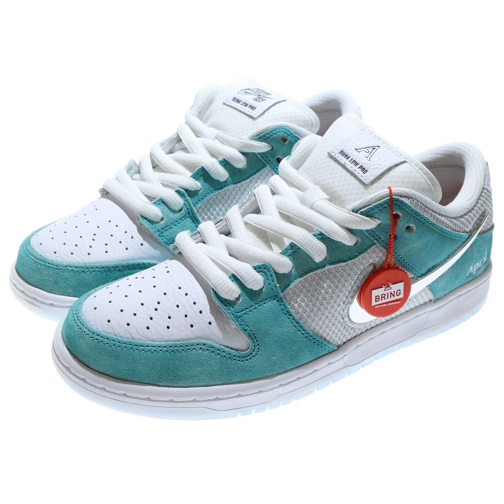 NIKE SB(ナイキエスビー) DUNK LOW PRO QS APRIL SKATEBOARDS FD2562-400 ダンク エイプリル スケートボード ローカットスニーカー ホワイト/ブルー US8.5/26.5cm