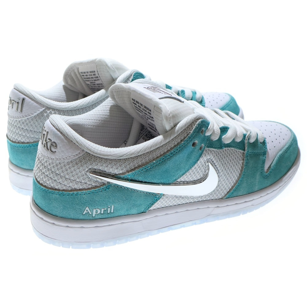 NIKE SB(ナイキエスビー) DUNK LOW PRO QS APRIL SKATEBOARDS FD2562-400 ダンク エイプリル スケートボード ローカットスニーカー ホワイト/ブルー US8.5/26.5cm