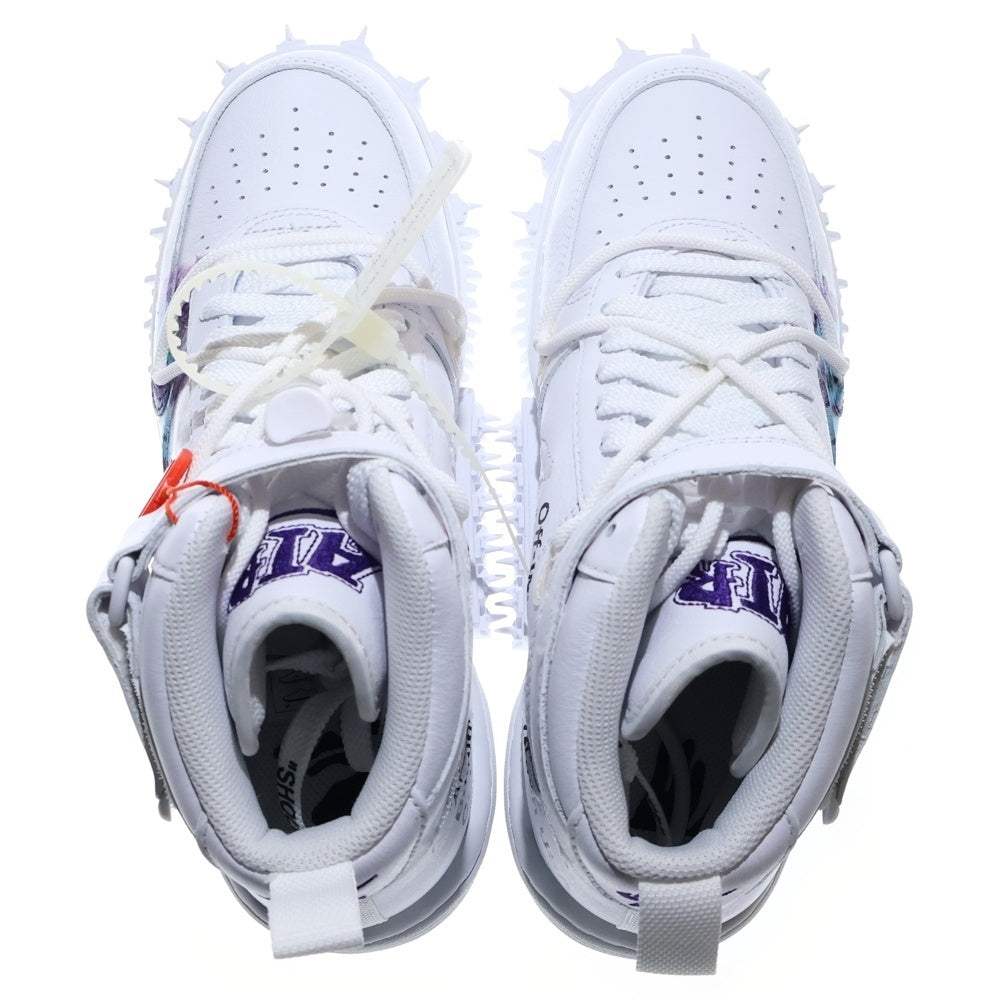 NIKE(ナイキ) ×OFF-WHITE AIR FORCE1 MID SP LTHR DR0500-100 オフホワイト エアフォース1 ミッドカットスニーカー ホワイト US8.5/26.5cm