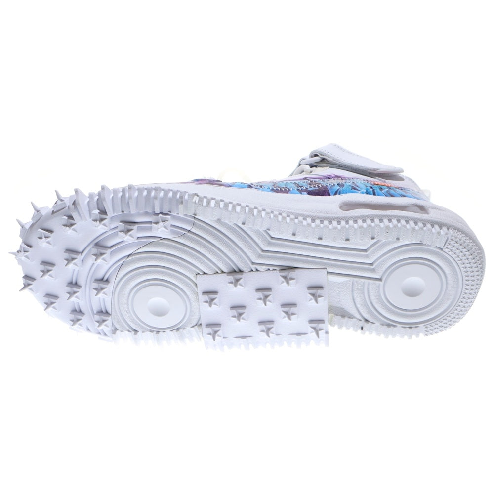 NIKE(ナイキ) ×OFF-WHITE AIR FORCE1 MID SP LTHR DR0500-100 オフホワイト エアフォース1 ミッドカットスニーカー ホワイト US8.5/26.5cm