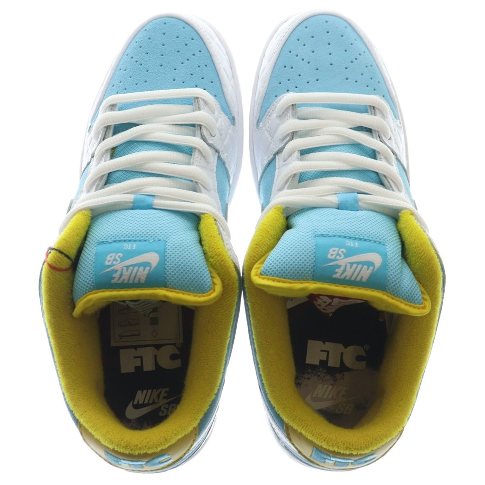 NIKE SB(ナイキエスビー) FTC DUNK LOW PRO QS Lagoon Pulse DH7687-400 ダンクロー ラグーンパルス ローカットスニーカー 銭湯 ライトブルー/ホワイト US8.5/26.5cm