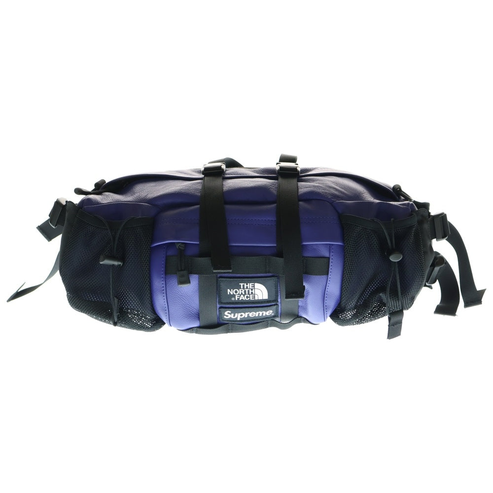 SUPREME(シュプリーム) 18AW×THE NORTH FACE Leather Mountain Waist Bag ザ ノースフェイス レザーマウンテン ウェイストバッグ ショルダーバッグ パープル NF0A3VJA