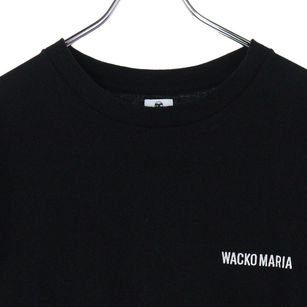 WACKO MARIA(ワコマリア) × DC THE DARK KNIGHT JOCKER CREW NECK T-SHIRT ジョーカー クルーネック半袖カットソー フロントロゴ刺繍 ブラック