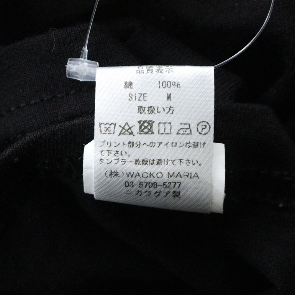 WACKO MARIA(ワコマリア) × DC THE DARK KNIGHT JOCKER CREW NECK T-SHIRT ジョーカー クルーネック半袖カットソー フロントロゴ刺繍 ブラック