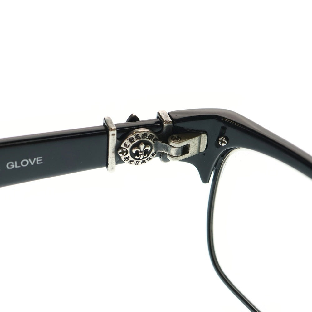 CHROME HEARTS(クロムハーツ) LOVE GLOVE フレアモチーフ アイウェア 眼鏡 ブラック/シルバー