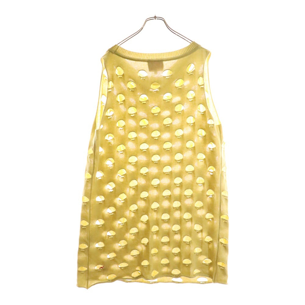 Vivienne Westwood Red Label(ヴィヴィアンウエストウッドレッドレーベル) ビッグホールニット ノースリーブワンピース イエロー レディース 16-12-151021