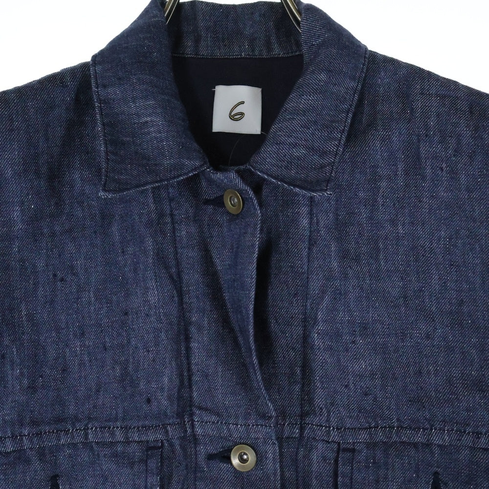 NO BRAND(ノーブランド) 6 ROKU ASA DENIM MOTIF VEST デニム ノースリーブベスト インディゴ 8625-243-0309