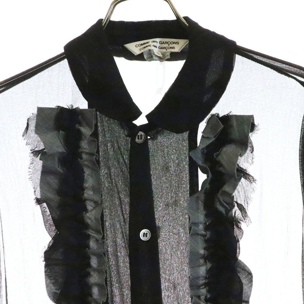 COMME des GARCONS COMME des GARCONS(コムデギャルソンコムデギャルソン) 24SS ティアードフリルノースリーブワンピース ブラック RM-O013