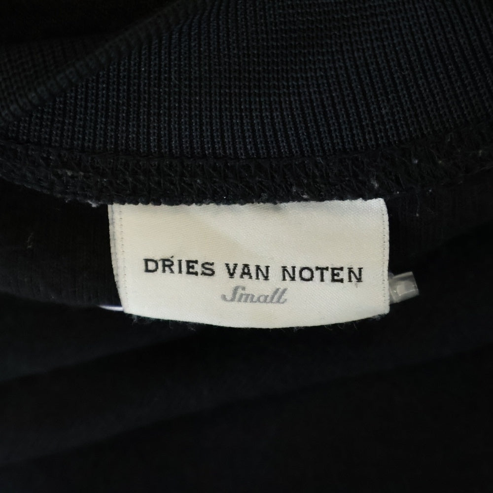 ■美品■ ドリスヴァンノッテン ワンショルダー スエット トップス 黒 S DRIES VAN NOTEN ドリスヴァンノッテン L/S POLO SWEATSHIRT
