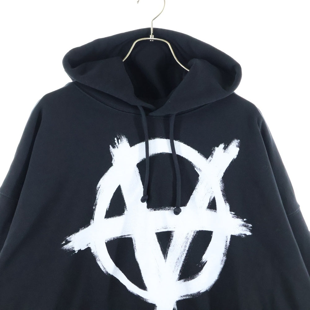 VETEMENTS(ヴェトモン) 21SS ANARCHY GOTHIC HOODIE アナーキーゴシックフーディ プルオーバーパーカー UE51TR650B ブラック