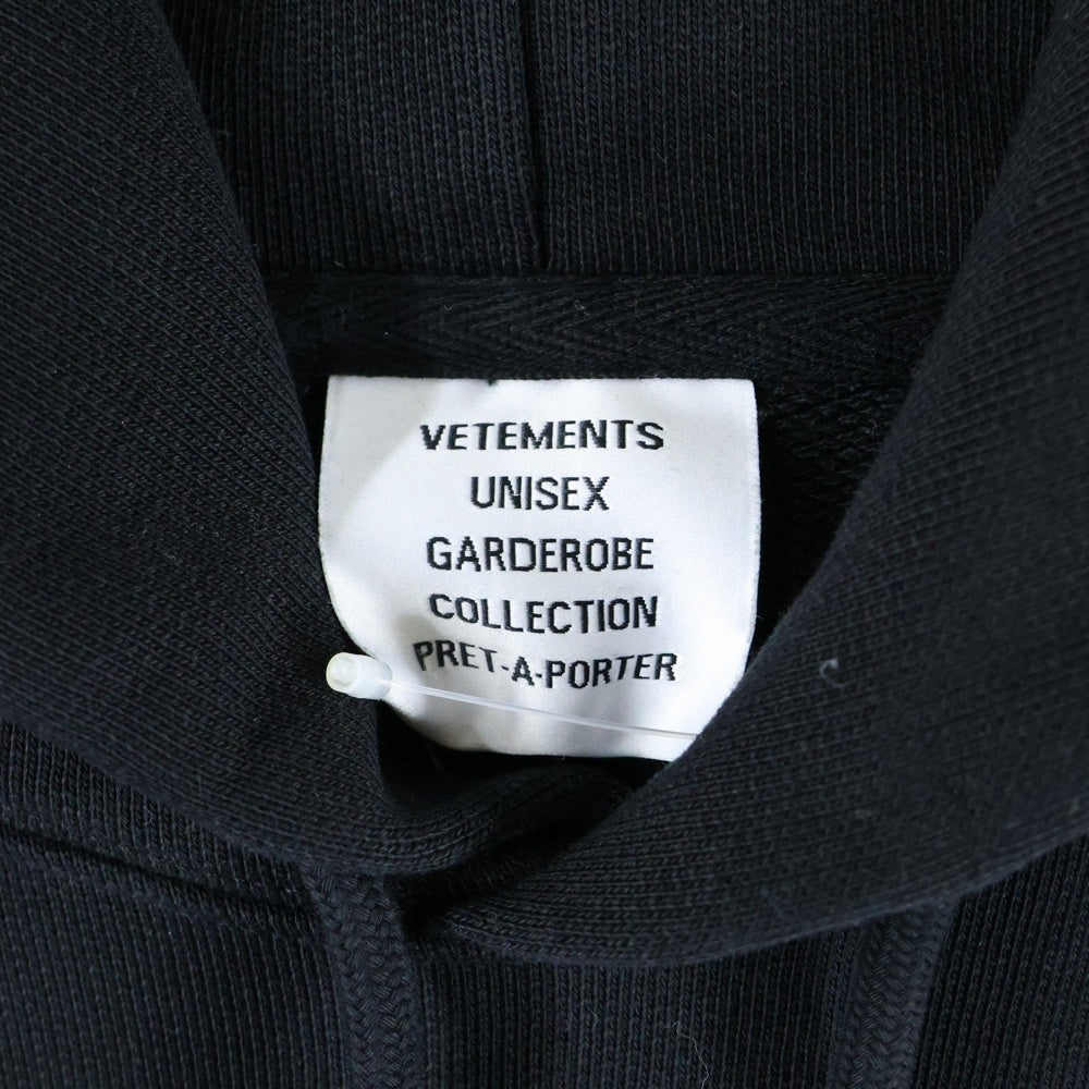 VETEMENTS(ヴェトモン) 21SS ANARCHY GOTHIC HOODIE アナーキーゴシックフーディ プルオーバーパーカー UE51TR650B ブラック