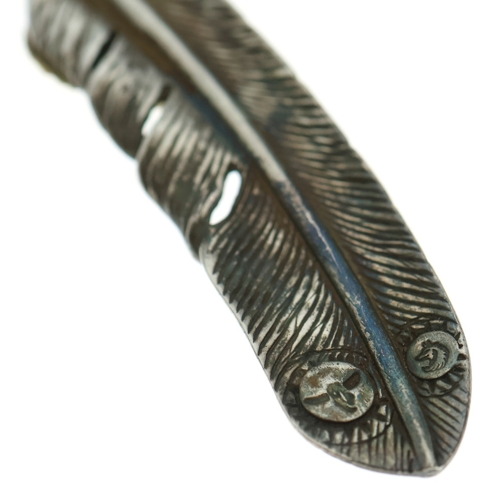 TADY & KING(タディアンドキング) K18ハートSVフェザー 上金Lフェザー ペンダントトップ 右向き シルバー/ゴールド