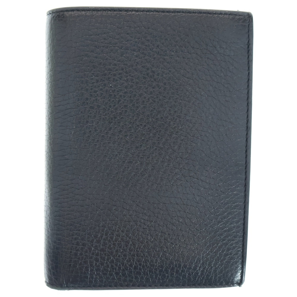 Maison Margiela 11(メゾンマルジェラ11) FOLD OVER WALLET レザーウォレット 二つ折り財布 ブラック S35UI0430 P2686