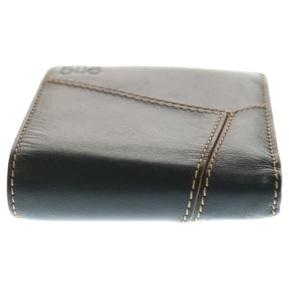 LOEWE(ロエベ) パズル アナグラム 2つ折り財布 コンパクトウォレット ブラック/ブラウン 062306