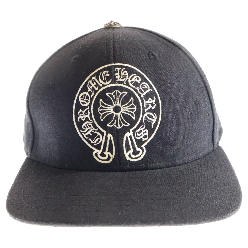 CHROME HEARTS(クロムハーツ) BASEBALL TRUCKER CAP 刺繍ロゴ ホースシュー トラッカーキャップ 帽子 ブラック