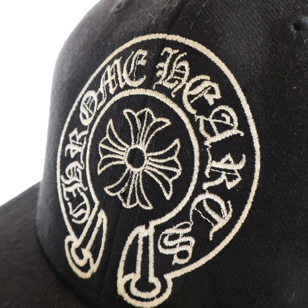 CHROME HEARTS(クロムハーツ) BASEBALL TRUCKER CAP 刺繍ロゴ ホースシュー トラッカーキャップ 帽子 ブラック