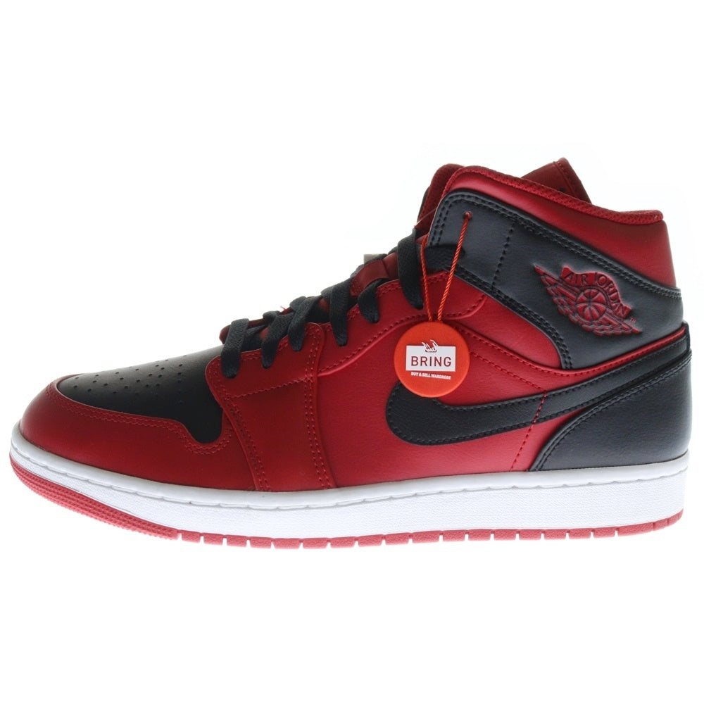 NIKE(ナイキ) AIR JORDAN 1 MID REVERSE BRED 554724-660 エアジョーダン1 リバース ブレッド ミッドカットスニーカー ブラック/レッド US10/28cm