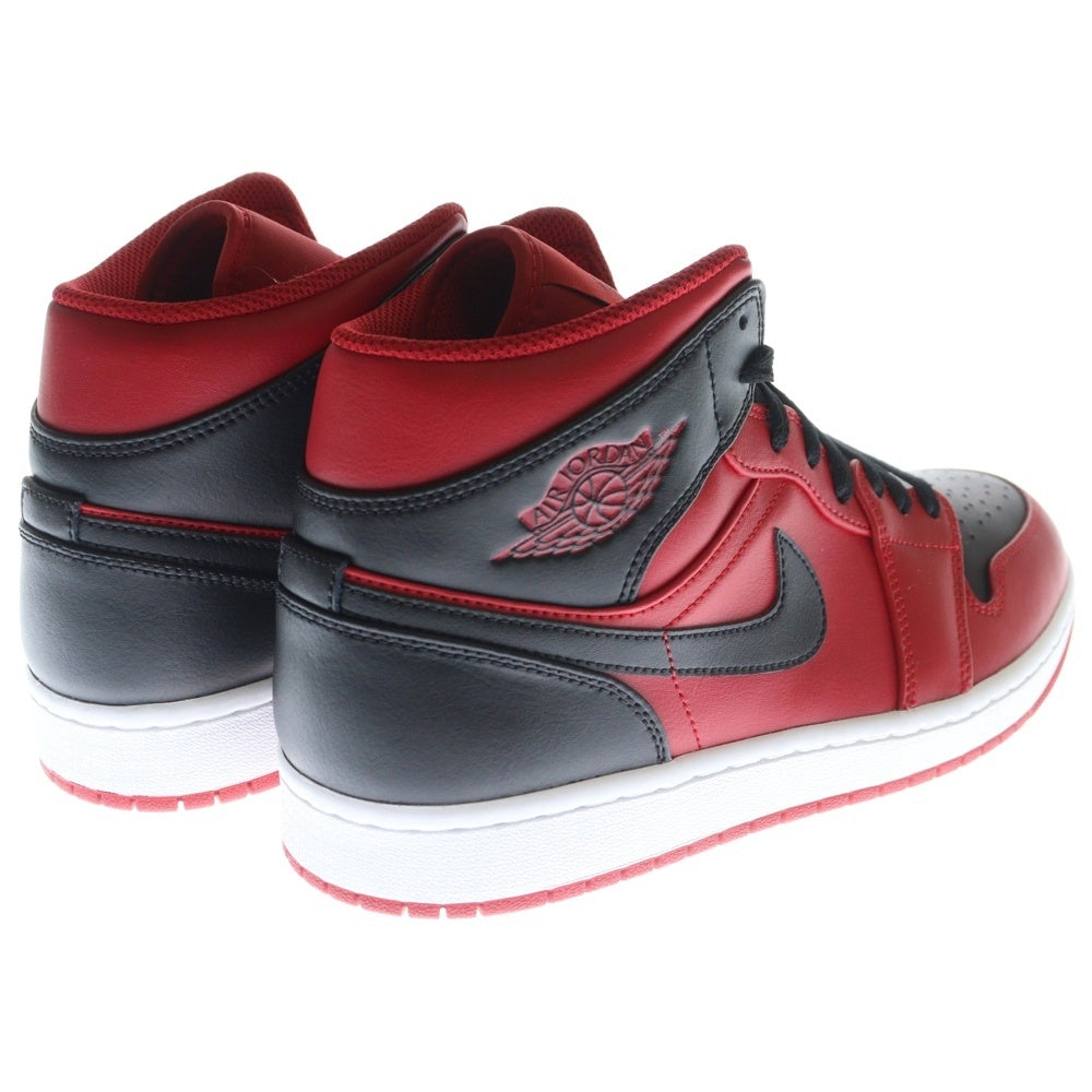 NIKE(ナイキ) AIR JORDAN 1 MID REVERSE BRED 554724-660 エアジョーダン1 リバース ブレッド ミッドカットスニーカー ブラック/レッド US10/28cm