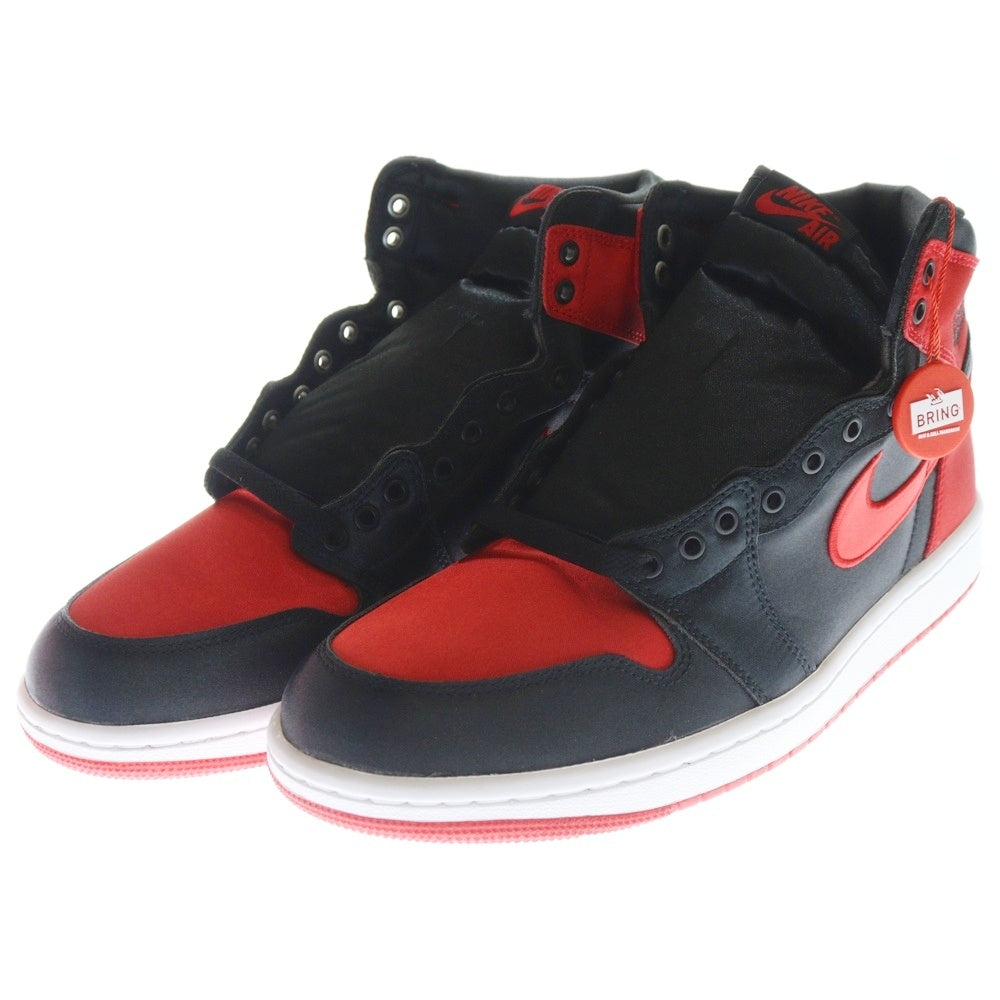 NIKE(ナイキ) WMNS AIR JORDAN1 RETRO HIGH OG FD4810-061 エアジョーダン1 サテンブレッド ハイカットスニーカー レッド/ブラック US11/28cm
