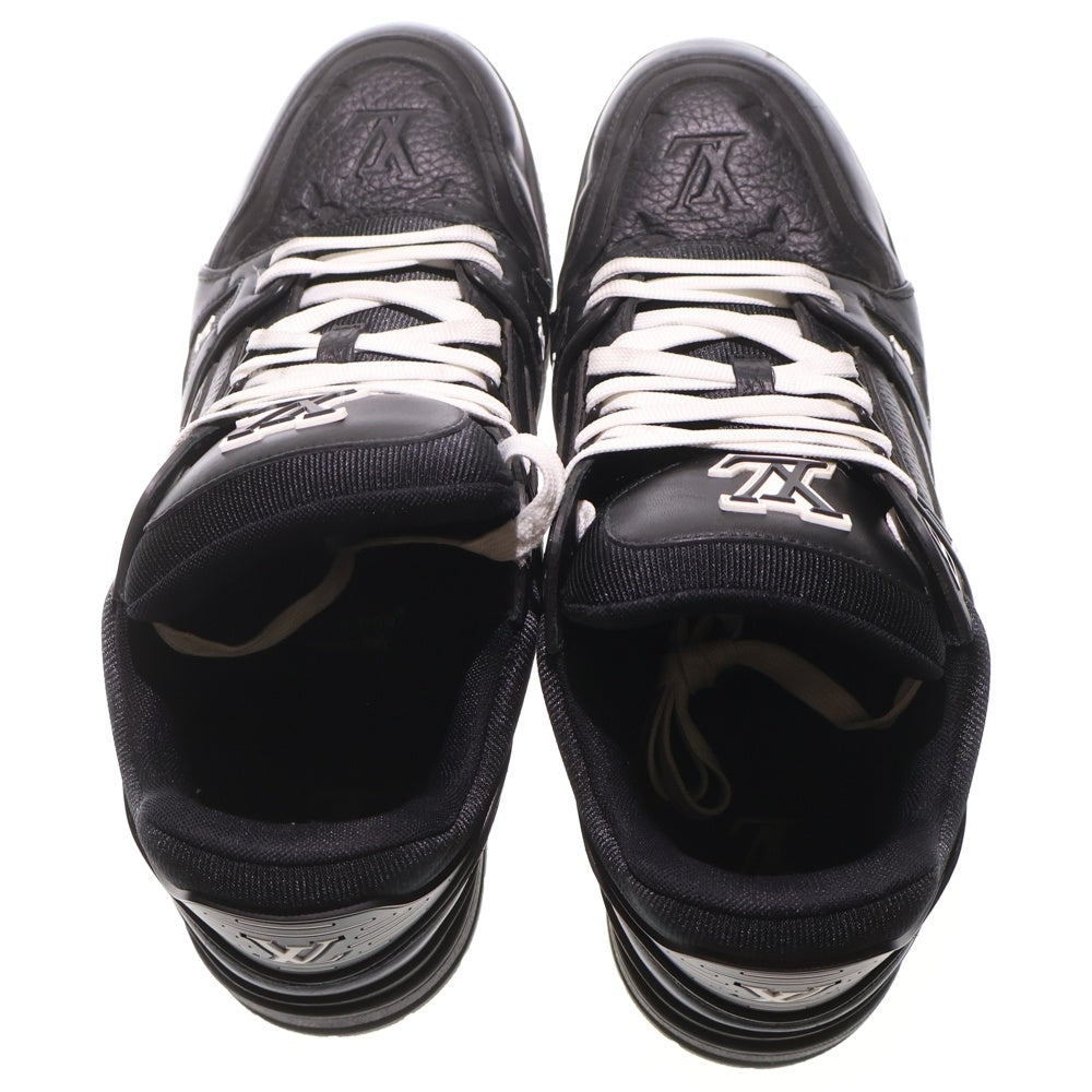 LOUIS VUITTON(ルイヴィトン) LVトレイナー・ライン モノグラムレザー ローカットスニーカー ブラック 1AARF1/LD0244