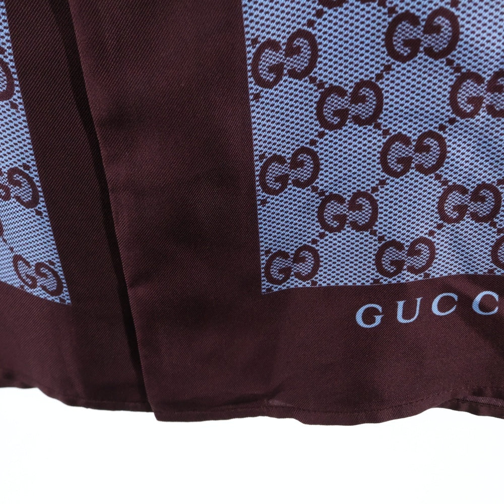 GUCCI(グッチ) Printed silk shirt レギュラーフィット シルク ツイル半袖シャツ パープル 794907 ZASG3