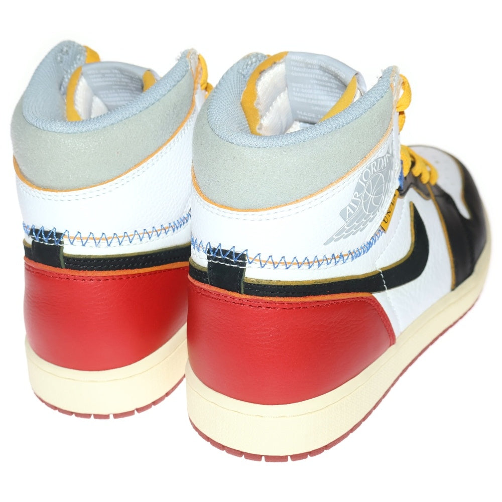 NIKE(ナイキ) ×UNION AIR JORDAN 1 RETRO HI NRG BV1300-106 ユニオン エアジョーダン1 ハイカットスニーカー ブラック/レッド/ホワイト US9/27cm