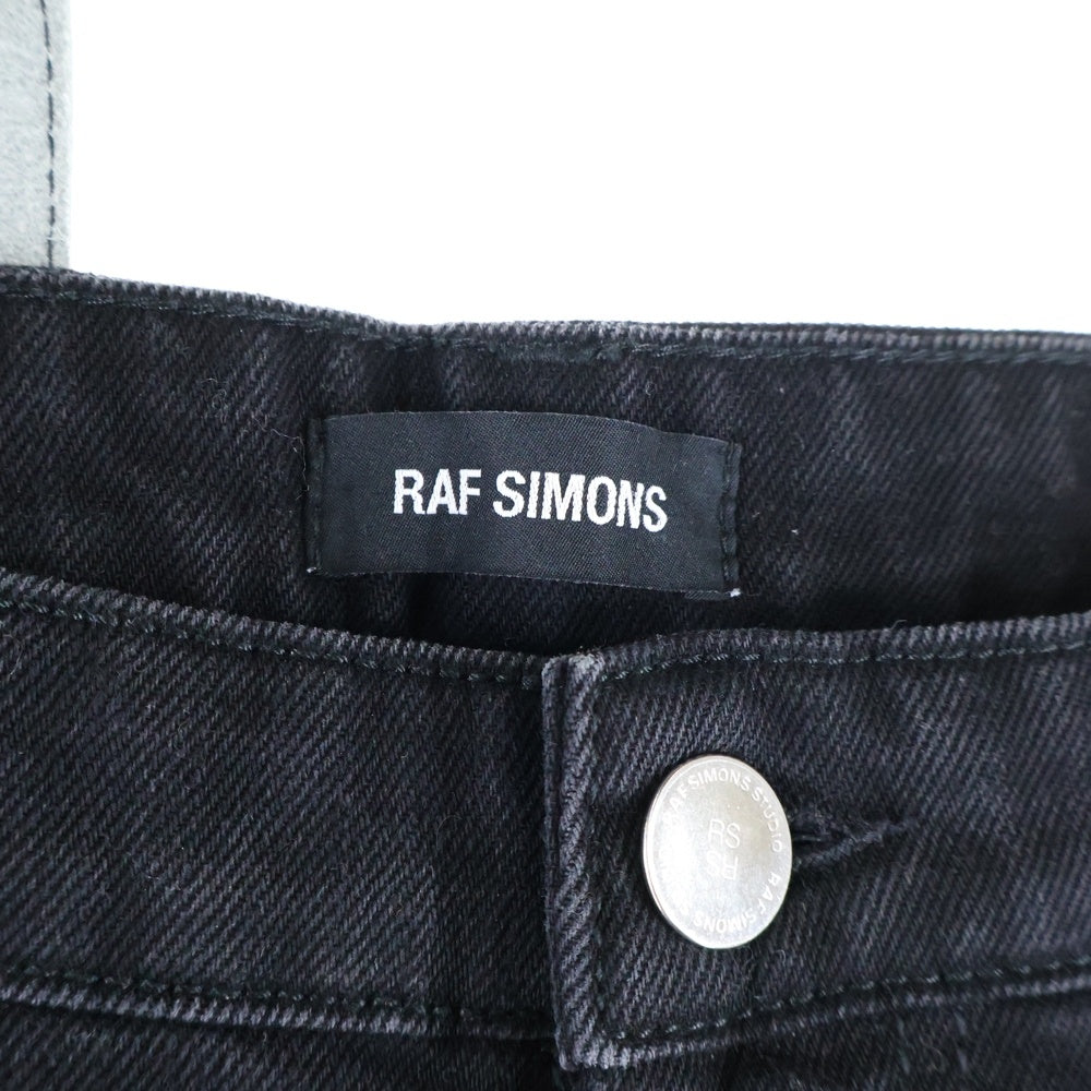 RAF SIMONS(ラフシモンズ) REGULAR FIT DENIM PANTS+PATCH レギュラーフィット デニムパンツ ブラック 191-308
