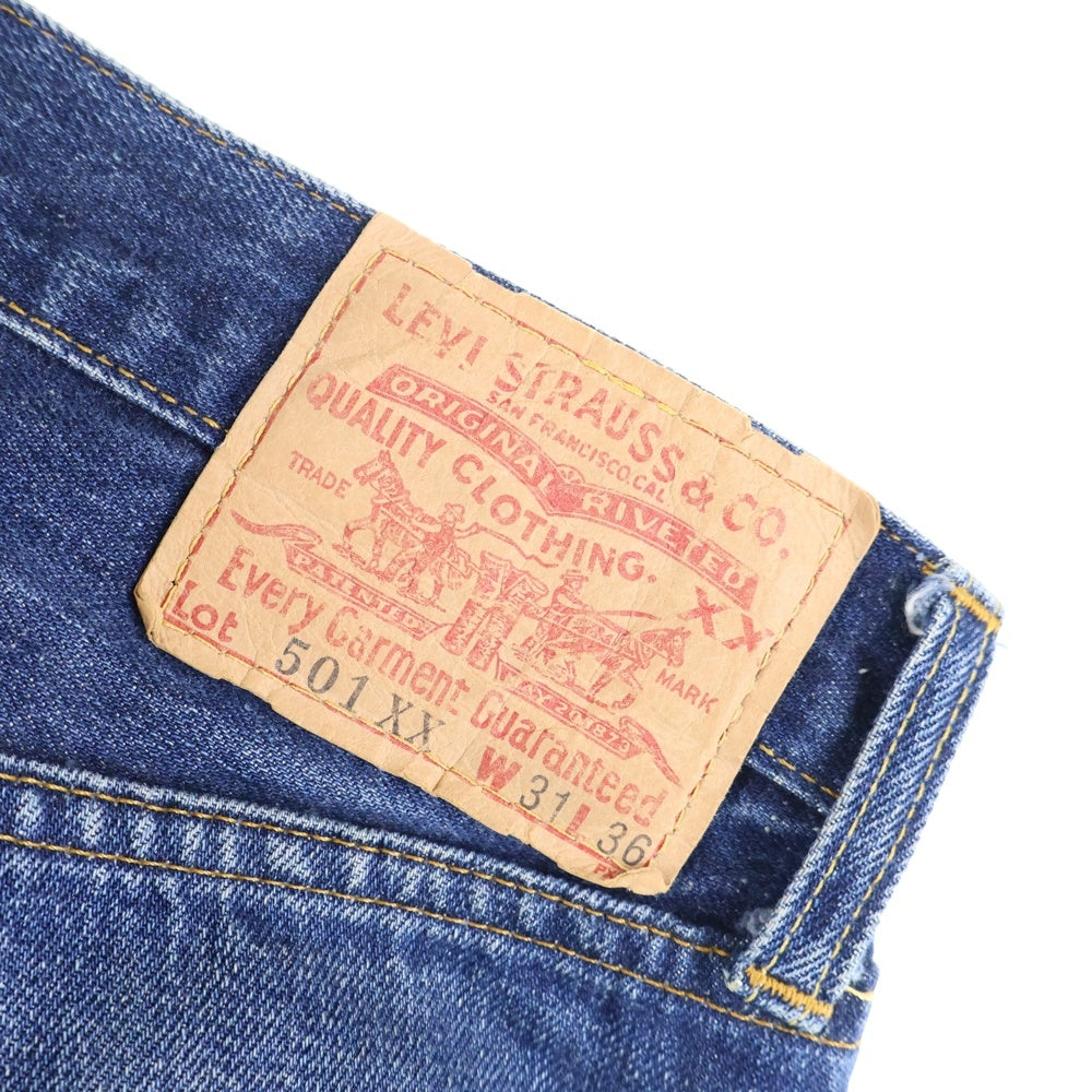 Levi's(リーバイス) 98年 USA製 501XX BIGE ボタン裏555 バレンシア工場 両面均等V デニムパンツ インディゴ