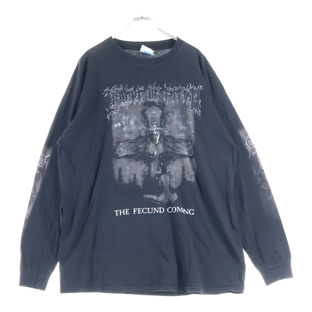 VINTAGE(ヴィンテージ) 00s メキシコ製 CRADLE OF FILTH THE FECUND COMING M&O クレイドルオブフィルス ロングスリーブカットソー 長袖Tシャツ ロンT ブラック