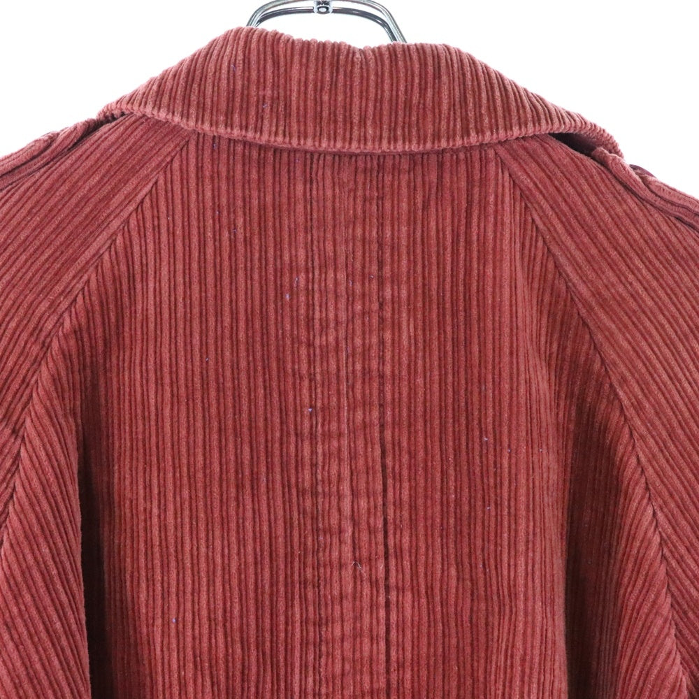 STUSSY(ステューシー) コーデュロイ コットン ロングコート レッド