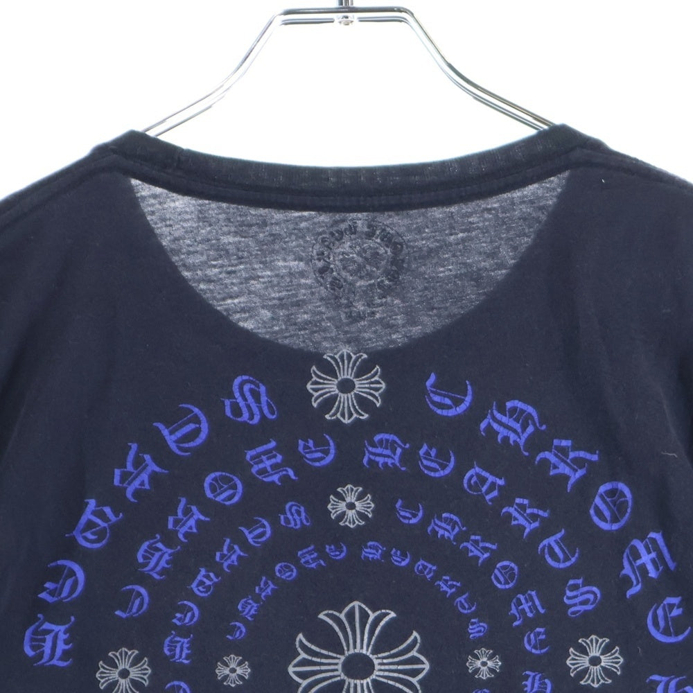 CHROME HEARTS(クロムハーツ) サークル CHプラス 両面プリント クルーネック 半袖Tシャツカットソー ブラック/ブルー