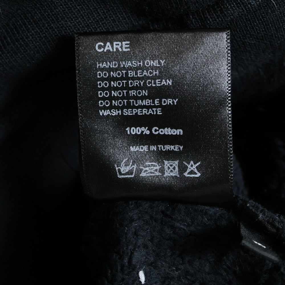 ASKYURSELF(アスクユアセルフ) COLLEGE CREWNECK カレッジロゴ クルーネックスウェットトレーナー ブラック/イエロー